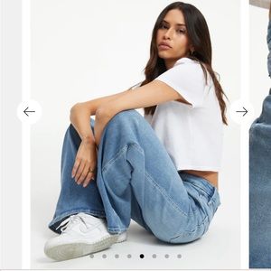 Brand new Good American GOOD SKATE wide leg jeans size 28/6